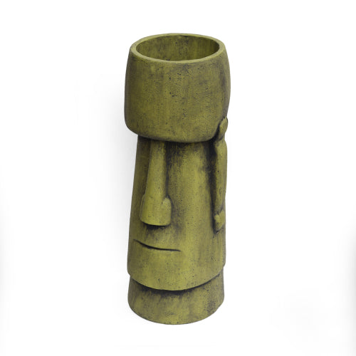 Concrete Ceramic Antique Green Cryolite Planter 8.75 in. L x 8.75 in. W x 24.00 in. H PVC