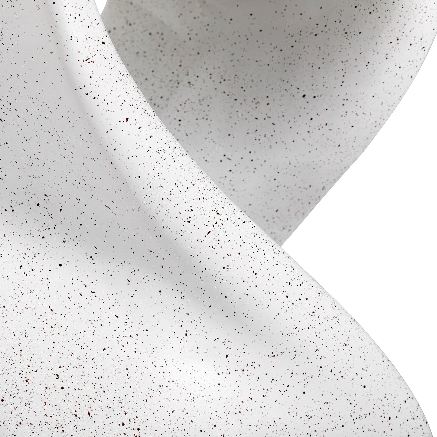 Outdoor White Marble Modern Twisted-Base Terrazzo-Speckled All-Weather MGO Side Table – Indoor End Table for Home, Office & Patio Decor