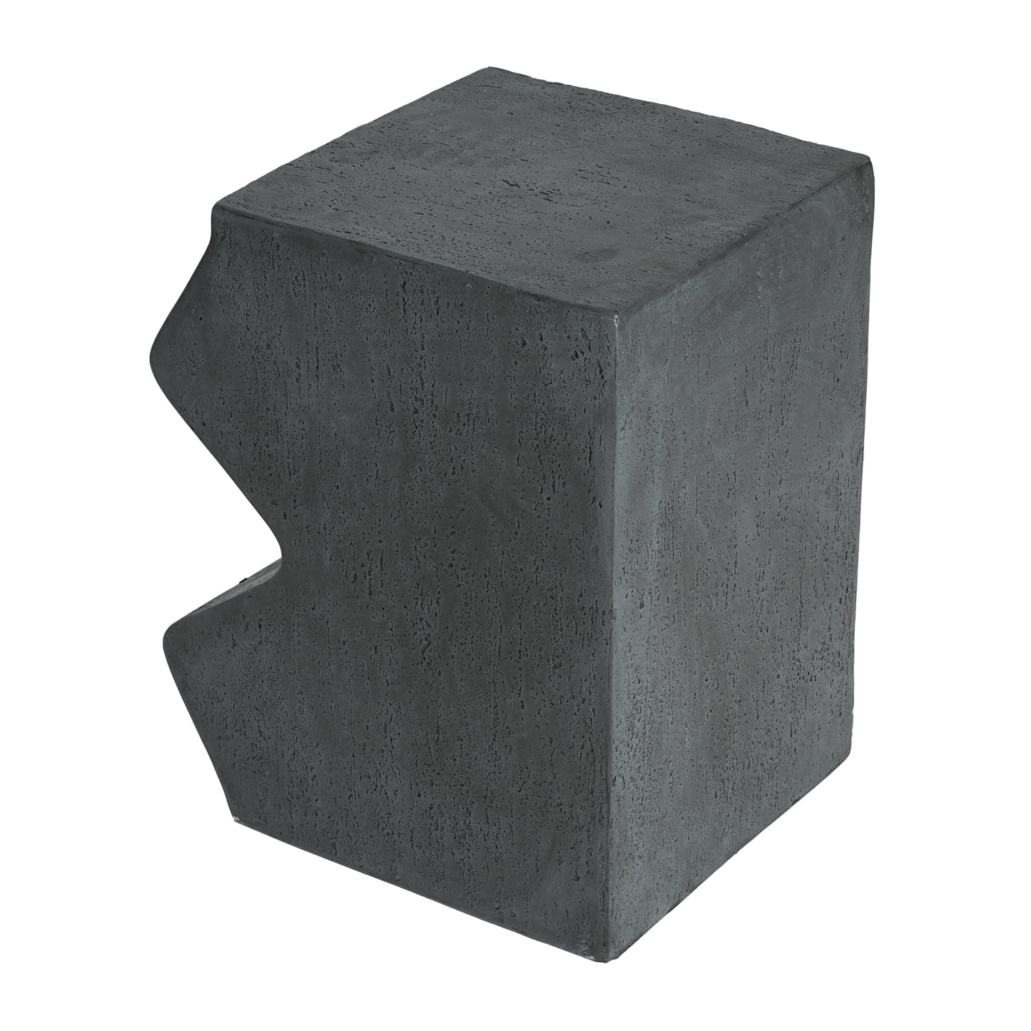 MGO Side Table, Set of 2 Rectangular Outdoor Side Tables, Decorative Garden Stools for Indoor Outdoor, Accent Table Patio Side Table End Table w Spotted, Stone Gray Color