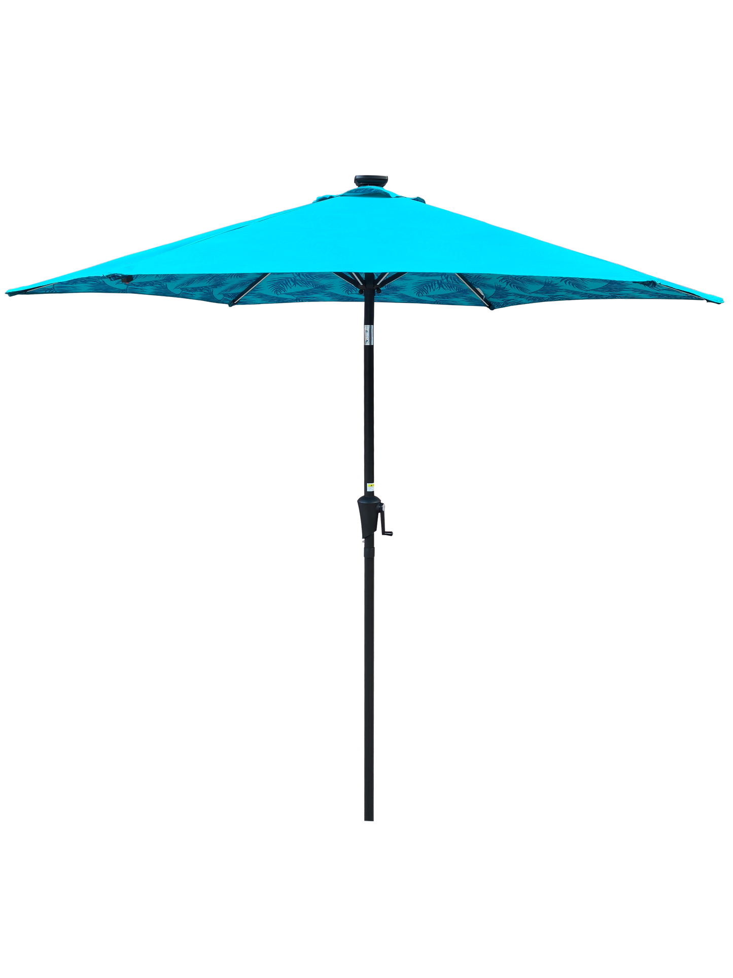 9FT UMBRELLA WITH LIGHT Pattern + Cyan