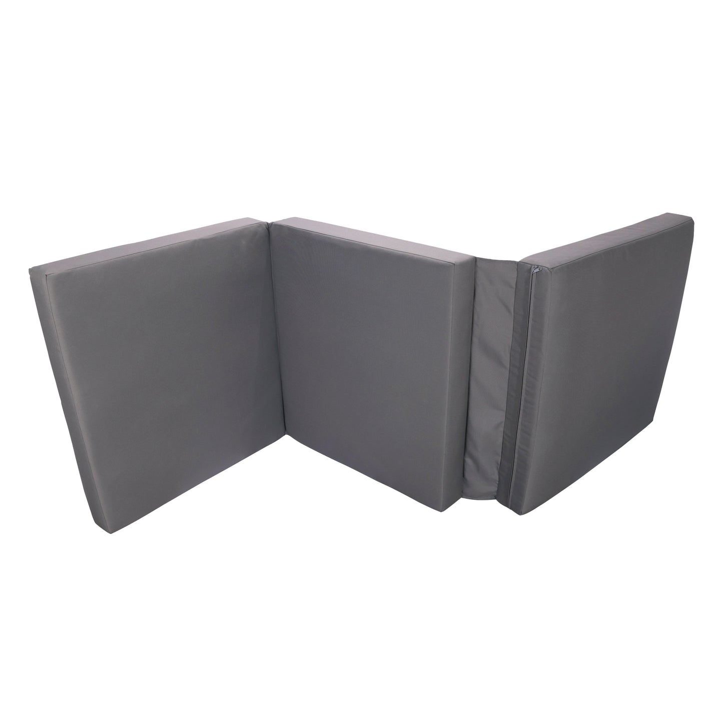 Lounge Chaise Set, Space Available On One Side, Acacia Solid Wood In Black With Lounge Cushion (Dark Grey & Triple Fold) – Matching Cream Version Available
