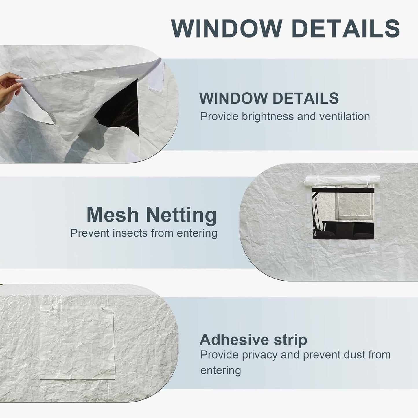 Gazebo Cover for 8'x 8'Metal Patio Gazebo, White