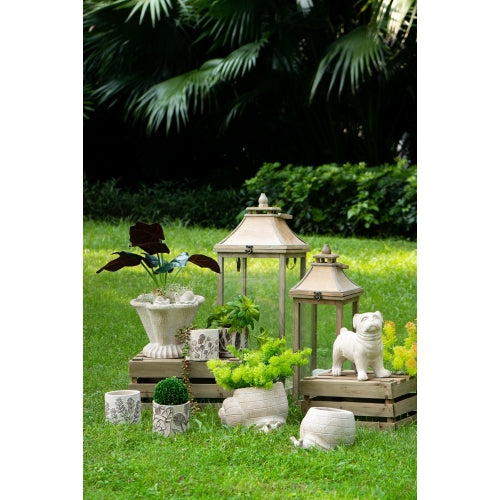 6 in. Beige Cement Decorative Vase,Decorative Snail Planter,Succulent Planter, Modern Flower Pots for Home, Office Decor