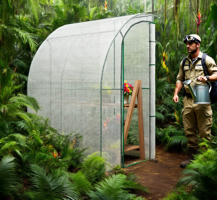 Outdoor Lean to Greenhouse, Walk-In Green House Plant Nursery