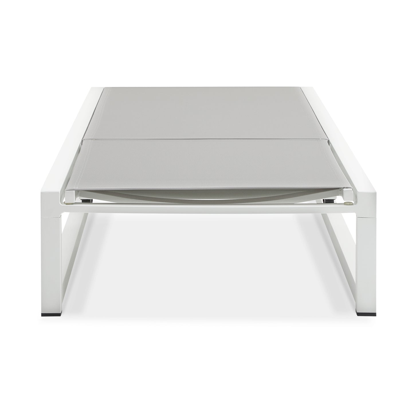 5-Level Adjustable 2-Piece Outdoor Chaise Lounge, Durable Aluminum Frame & Textilene Mesh, Perfect for Patio/Poolside