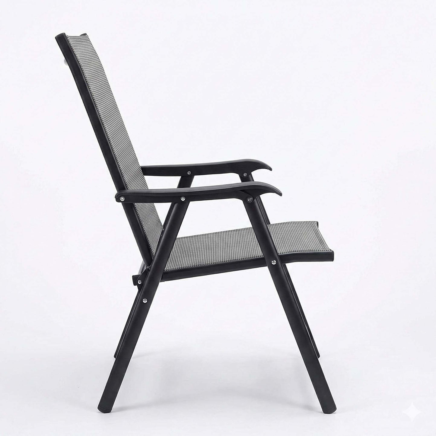 Outdoor Patio Chairs Set of 2 Stackable Portable for Deck, Garden, Camping and Travel