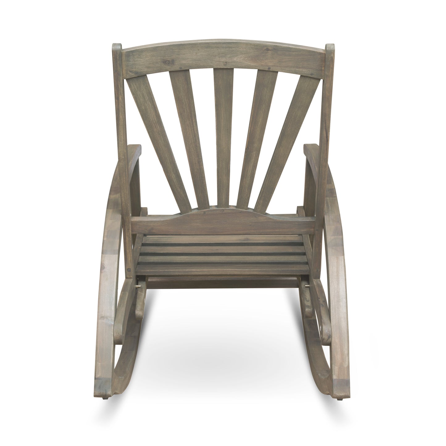 Outdoor Acacia wood Rocking Chair with Retractable foot panel,Rocker Patio Rocking Chair for Porch, Patio, Balcony,