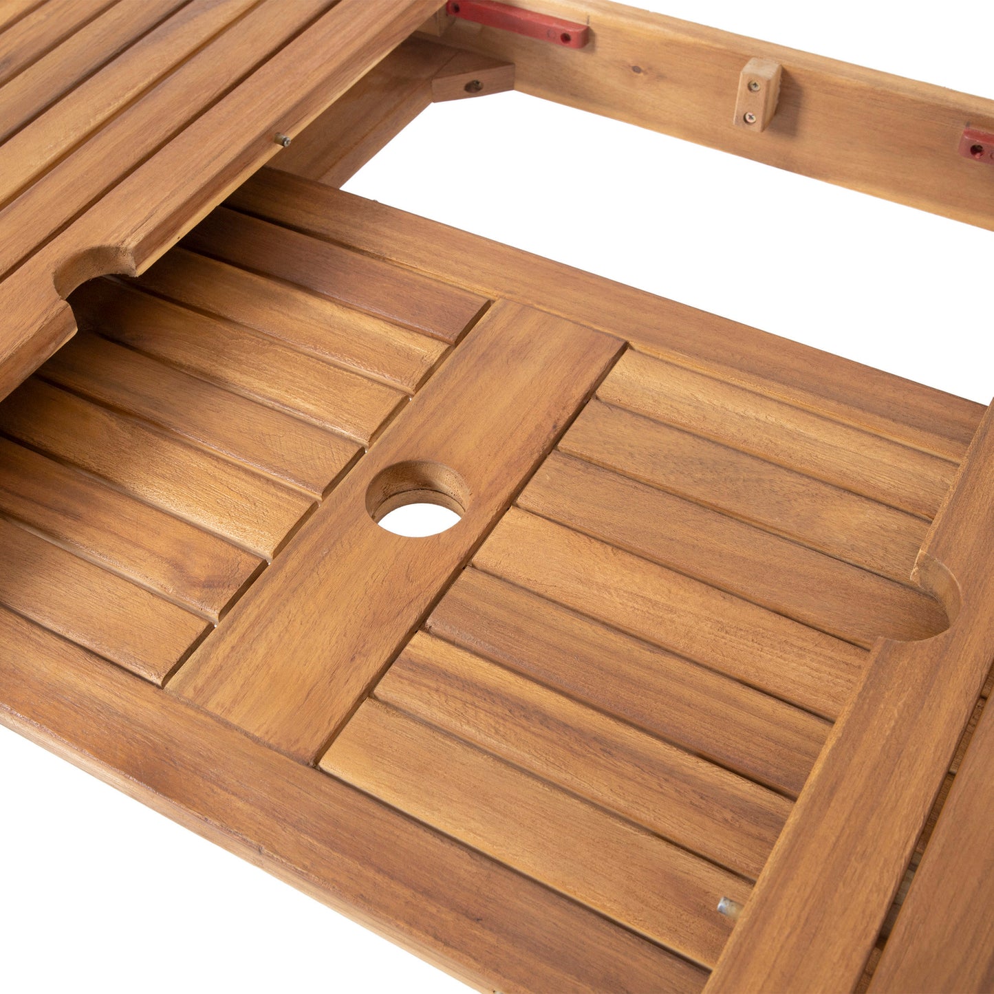 Outdoor Expandable Acacia Wood Dining Table,Natural