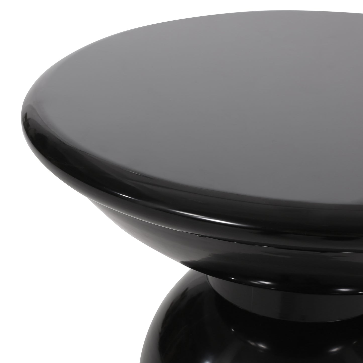 Serenita Outdoor Iron Side Tables with Flared Design, Set of 2 , Black