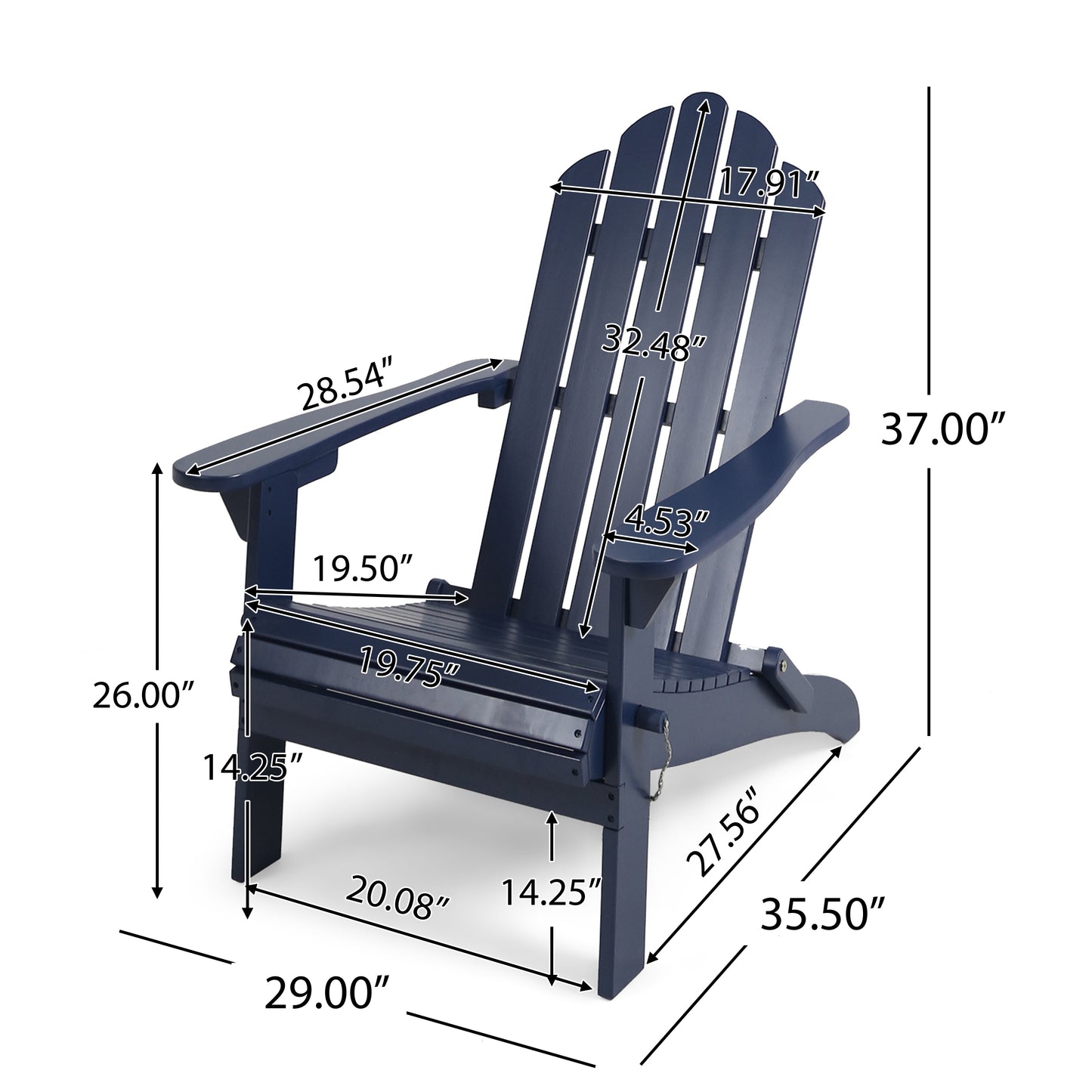 HOLLYWOOD  FOLDABLE ADIRONDACK CHAIR