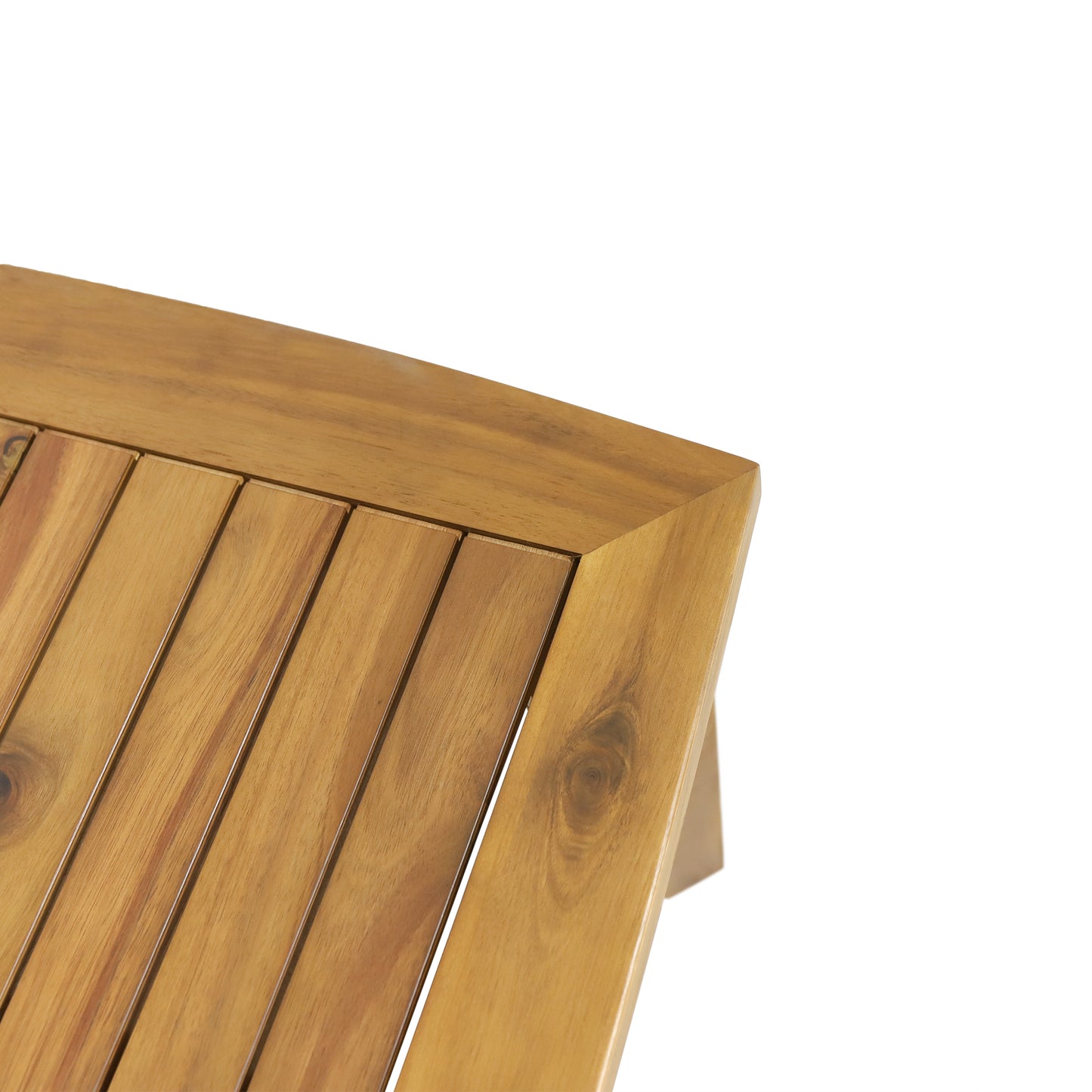 Outdoor Acacia Wood Rectangular Coffee Table, Teak, 43.25" W x 23.50" D x 17.00" H