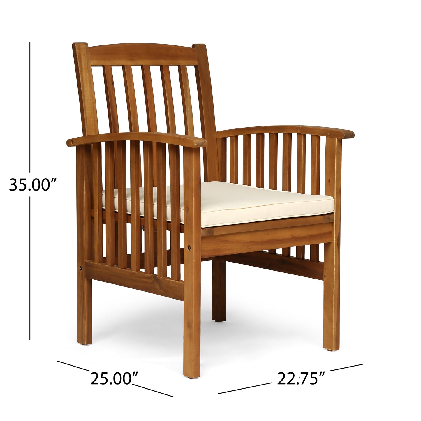 CASA ACACIA DINING CHAIR,2PCS with 2 Cushions