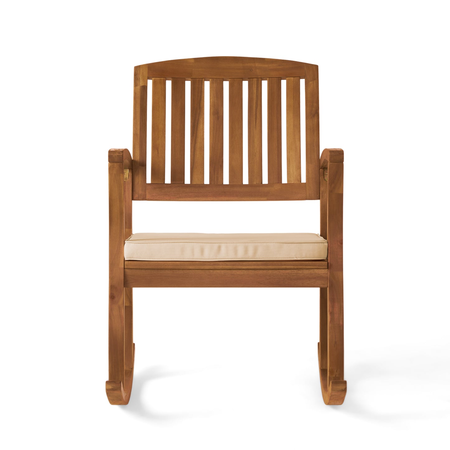 Acacia Wood Patio Outdoor Rocking Chair with cushions for Garden, Lawn, Backyard, Pool,