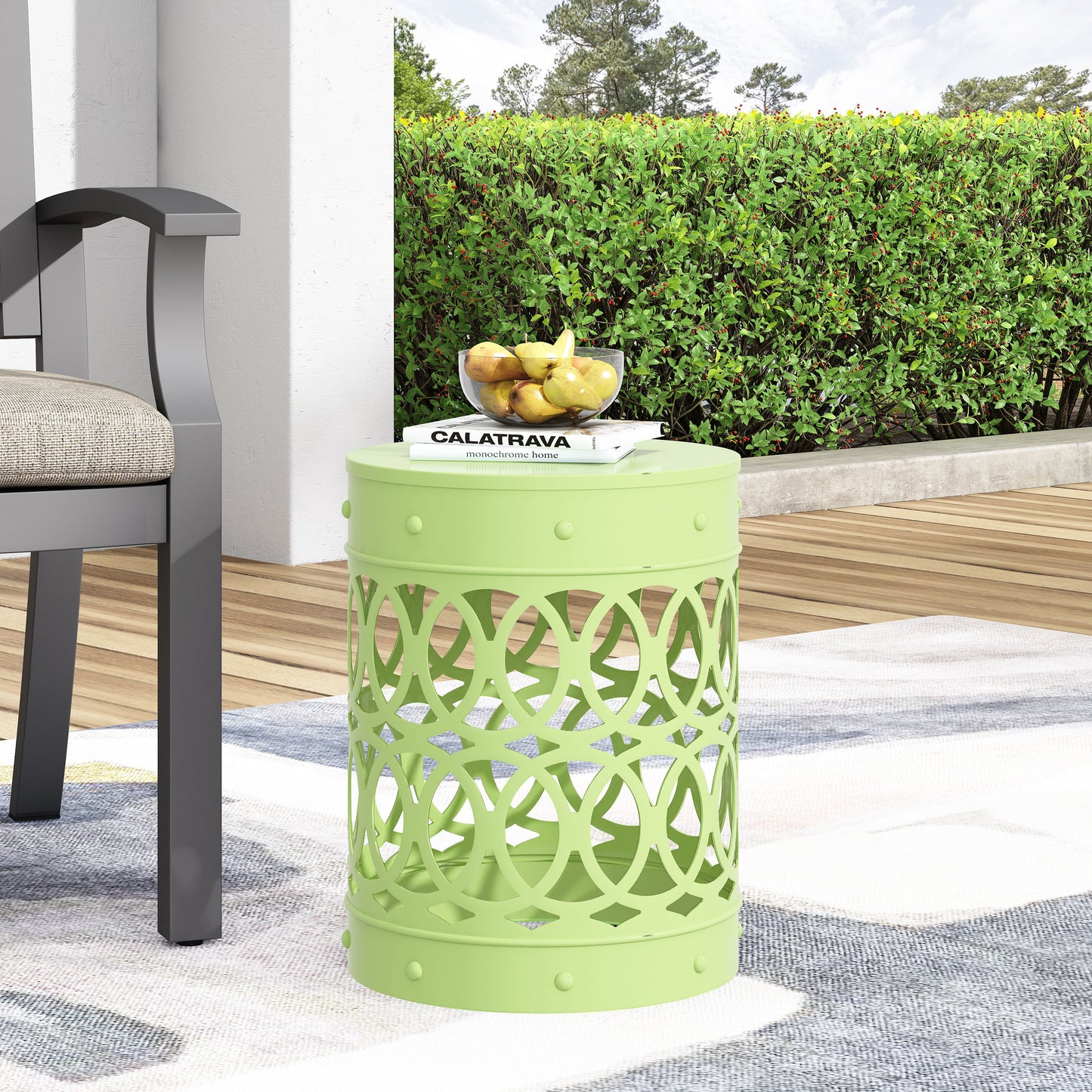 Outdoor Metal end Table -Large