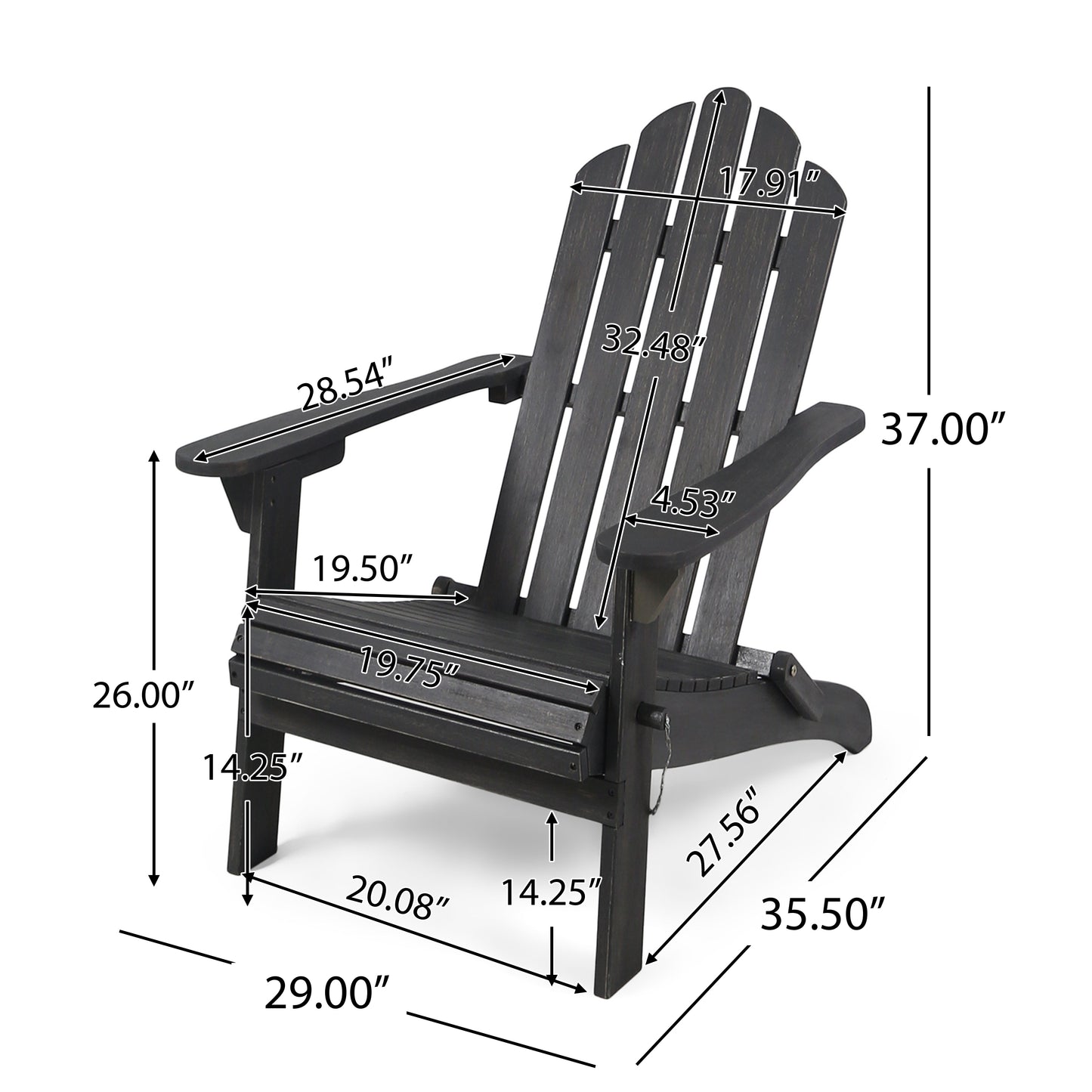 HOLLYWOOD  FOLDABLE ADIRONDACK CHAIR