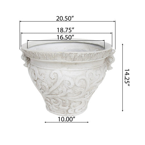 planter pot , Antique White PLANTER