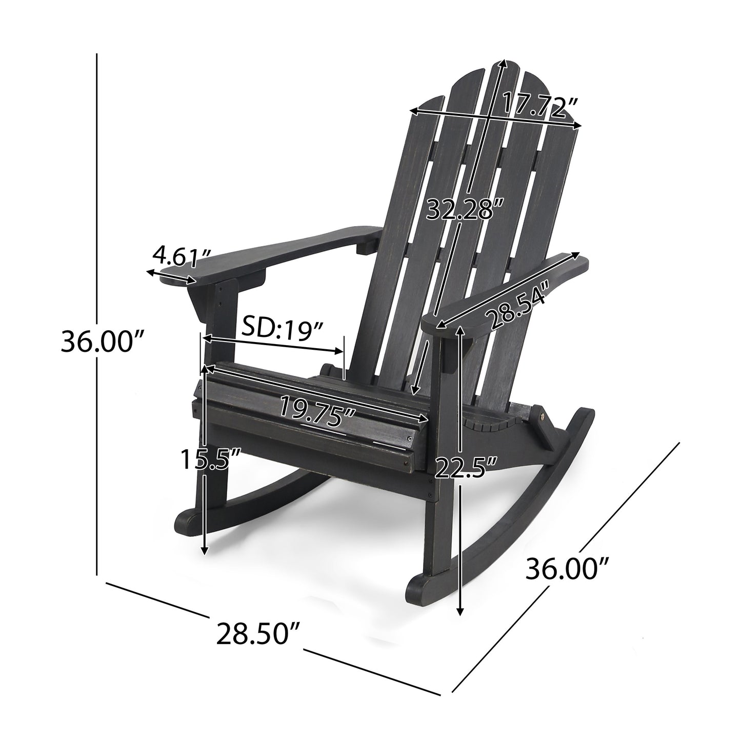 HOLLYWOOD ADIRONDACK ROCKING CHAIR