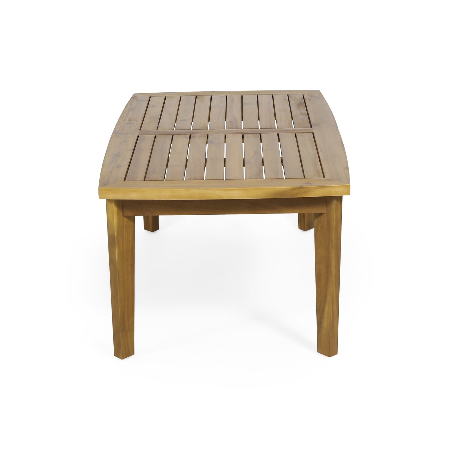Outdoor Acacia Wood Rectangular Coffee Table, Teak, 43.25" W x 23.50" D x 17.00" H
