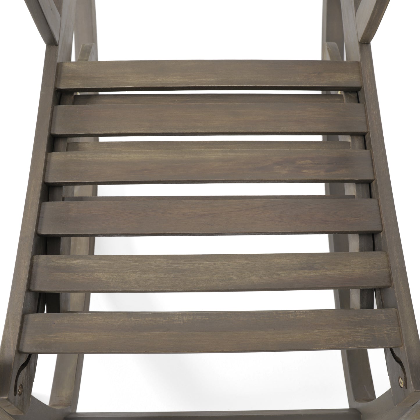 Outdoor Acacia wood Rocking Chair with Retractable foot panel,Rocker Patio Rocking Chair for Porch, Patio, Balcony,